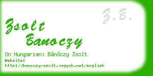 zsolt banoczy business card